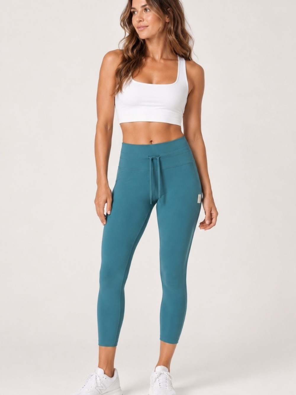 VUORI Daily Leggings in Pool Blue VW323, Size Small